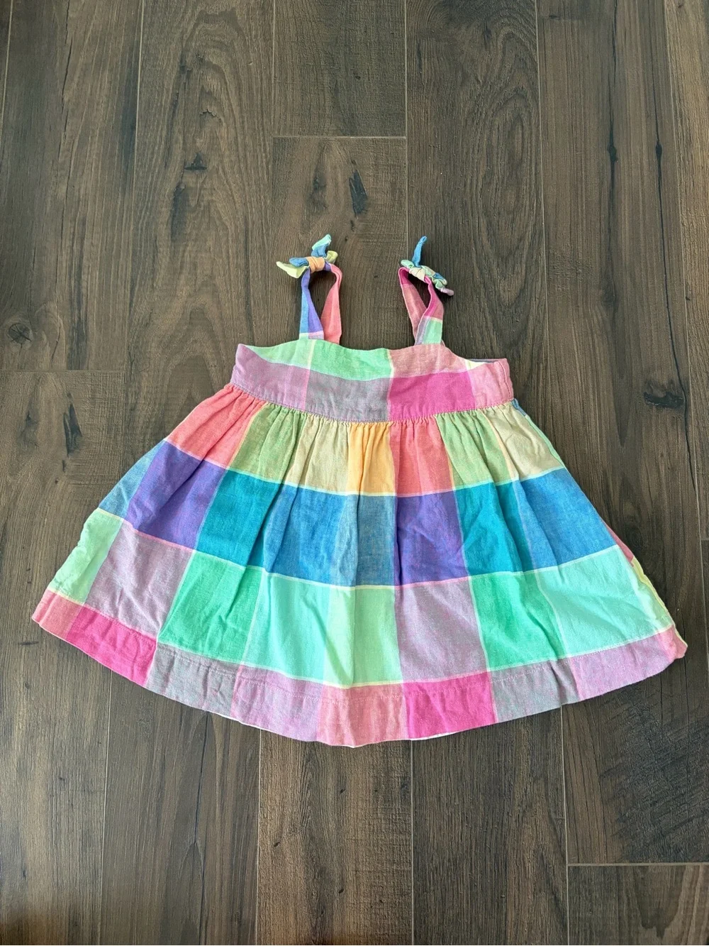 BabyGAP Multicolor Rainbow Check Sundress